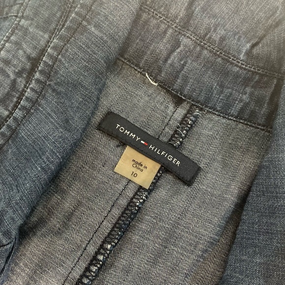 Tommy Hilfiger Denim Midi Wrap Dress (Size 10) - Picture 2 of 4